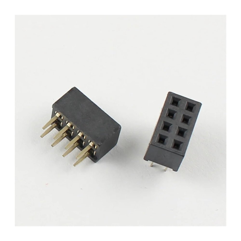 CTGFBUW 20pcs 2mm 2.0mm Pitch 2x4 8 Pin Female Double Row Straight 180 Degree Header Strip Socket Connector