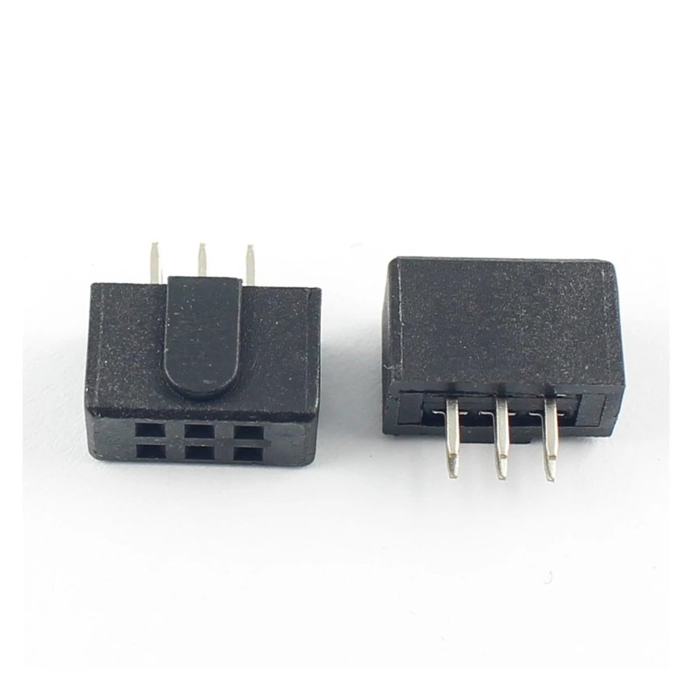 CTGFBUW 100pcs 2.54mm 0.1" Pitch Female Pin Header Strip 2x3 6 with Polarizing Key