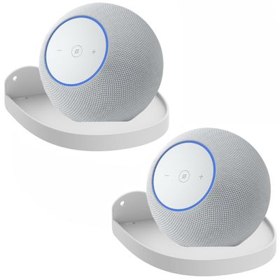 Aokicase Wall Mount Holder for 2025 New Echo Studio/Echo Dot Max, for Echo Dot Max Stander Speaker. Compatible with Echo Studio Speaker Stand, Metal Bracket, Accessory Rack (White, 2 Pieces)