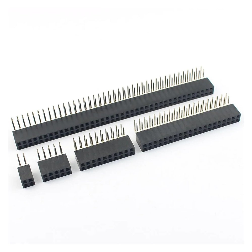 CTGFBUW 10pcs 2mm 2.0mm Pitch 2x2 2x5 2x10 2x20 2x40 Pin Female Header Strip Double 90 Degree Right Angle Connector 4P 10P 20P 40P 80P(2x2P)