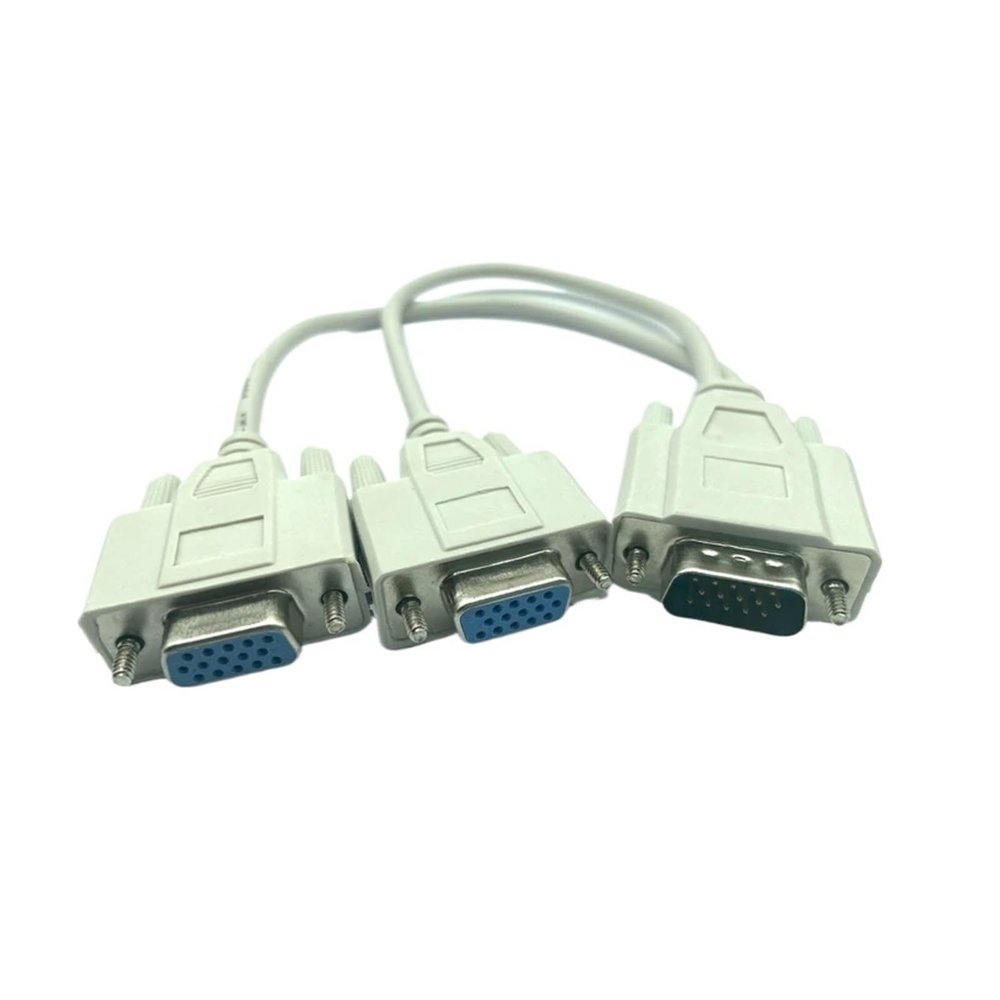 HYAGBCOP Male to 2 V/GA Two HDB15 Female Splitter Adapter Extension Cable W/Core Adaptor Connector Converter(Ordinary Paragraph)