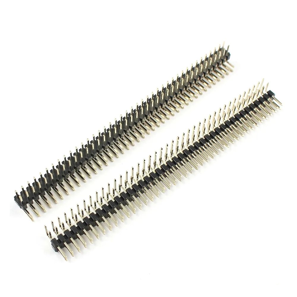 CTGFBUW 10pcs 2mm 2.0mm Pitch 2x40 80 Pin Right Angle Male Double Row Header Strip Gold Plated 90 Degree