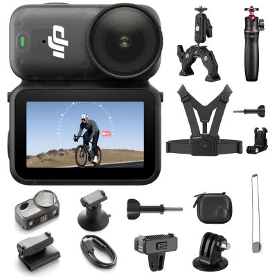 DJI Osmo Nano Motorcycle Multi-POV Combo (128GB) - Waterproof Vlogging Camera with 1/1.3" Sensor, Native 4K/60fps Video, Stabilization, Magnetic POV Cam, Heavy-Duty Handlebar Mount for Biking