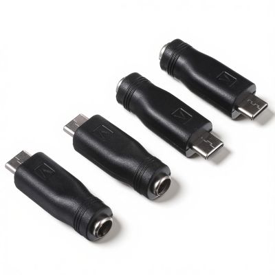 4 PCS USB C to DC Adapter, 5V DC 5.5x2.1mm Female to USB Type C Male Plug Convert Connector Power Charge Barrel Jack Universal Power Supply for Charging Devices