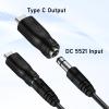 4 PCS USB C to DC Adapter, 5V DC 5.5x2.1mm Female to USB Type C Male Plug Convert Connector Power Charge Barrel Jack Universal Power Supply for Charging Devices view 4