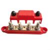Heavy Duty 12V-48V DC Bus Bar Power Distribution Block 250 Amp with 4 Binding Posts and Flame Retardant Nylon Base for Automotive Marine RV Boat and Trailer Electrical Systems(M10 red) view 1