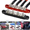 Heavy Duty 12V-48V DC Bus Bar Power Distribution Block 250 Amp with 4 Binding Posts and Flame Retardant Nylon Base for Automotive Marine RV Boat and Trailer Electrical Systems(M10 red) view 2