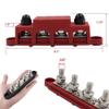 Heavy Duty 12V-48V DC Bus Bar Power Distribution Block 250 Amp with 4 Binding Posts and Flame Retardant Nylon Base for Automotive Marine RV Boat and Trailer Electrical Systems(M10 red) view 4