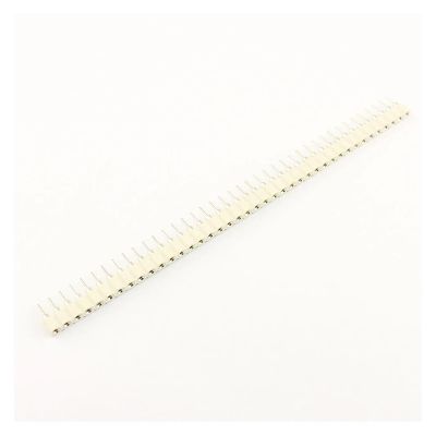 CTGFBUW 5pcs 2.54mm Pitch 1x40 2x40 40 80 Pin Female Male Hole Round Header Strip Connector Straight Single Double Row Tin Gold Plated(1x40P Female White)