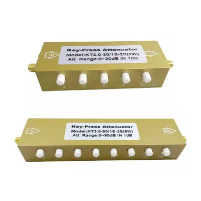 2W/5W SMA/N attenuator, coaxial Fixed Signal Adjustable high-Power attenuator Connector, SMA/N 10/30-90DB 0-6G Adapter.(SMA Type,5W 0-90dB 4G)