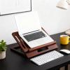 BaotyJie Ventilated Cooling Desktop Computer Stand Notebook Laptop Holder Adjustable Angle Laptop Stand for Living Room Car Smartphone, Red view 4