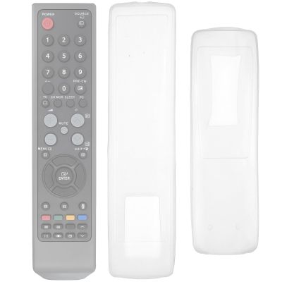 FAVOMOTO 3PCS Transparent Silicone Remote Control Covers, Universal Remote Protective Sleeves Replacement for Television and Air Conditioner