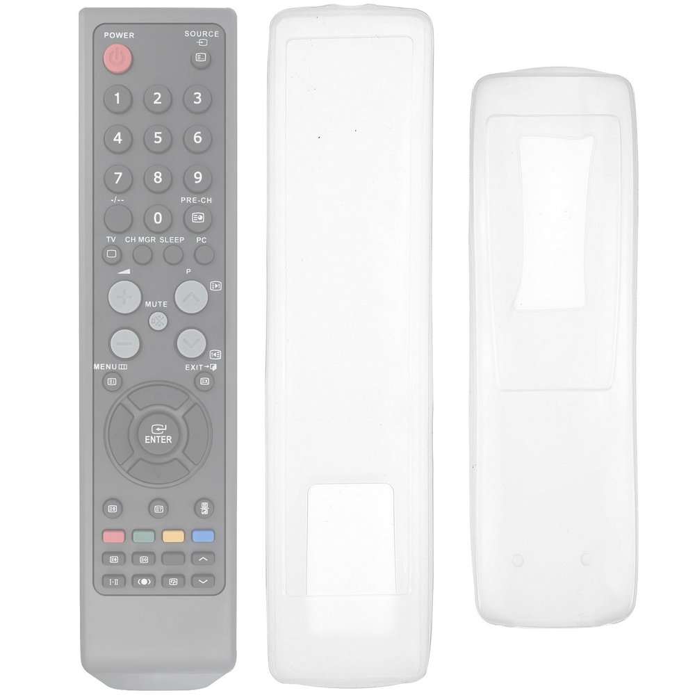 FAVOMOTO 3PCS Transparent Silicone Remote Control Covers, Universal Remote Protective Sleeves Replacement for Television and Air Conditioner
