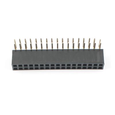 CTGFBUW 10pcs 2.54mm Pitch 2x17 34 Pin Female Double Row Right Angle Header Strip