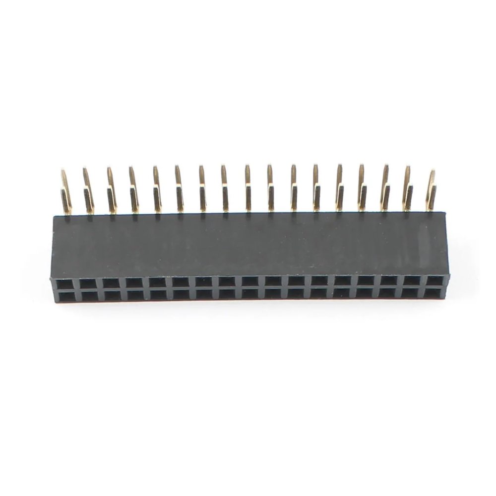 CTGFBUW 10pcs 2.54mm Pitch 2x17 34 Pin Female Double Row Right Angle Header Strip