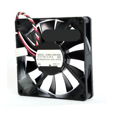 3106KL-04W-B59 12V 0.24A 8015 80 * 80 * 15mm 8cm Cooling Fan