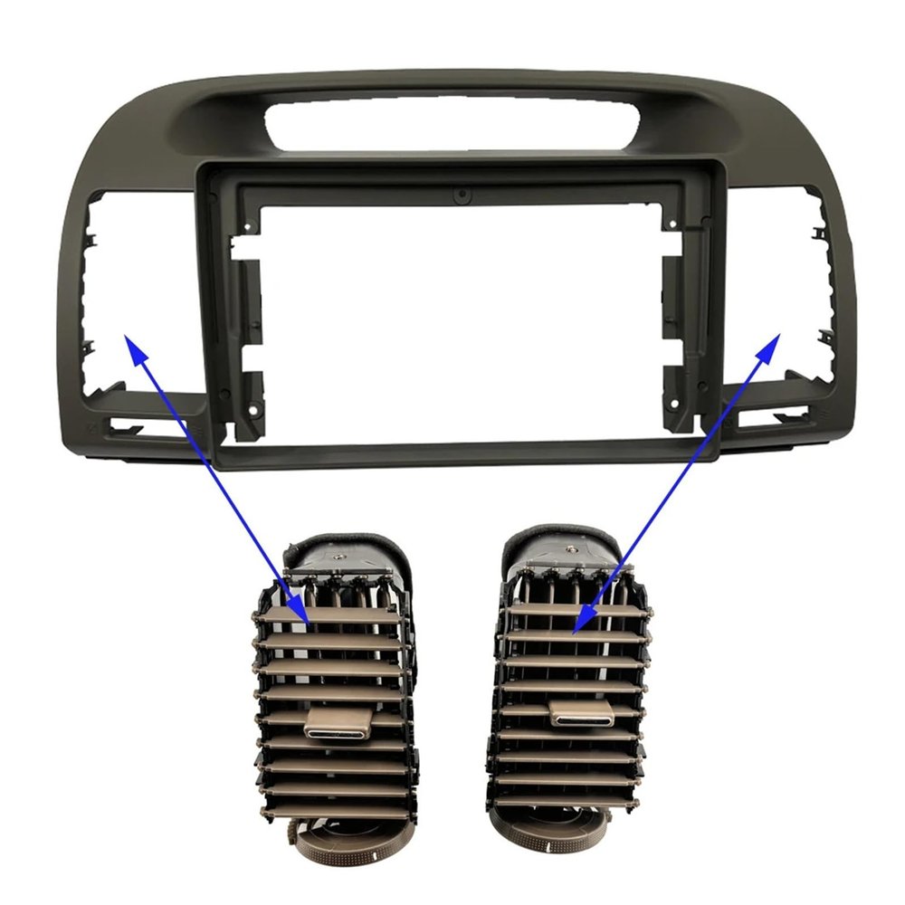 Radio Frame Fit For Toyota Fit For Camry 2000-2003 VENTILATION REFITTING 9 Inch Car Frame Android Radio Fitting Panel Kit Convenient(Grey)