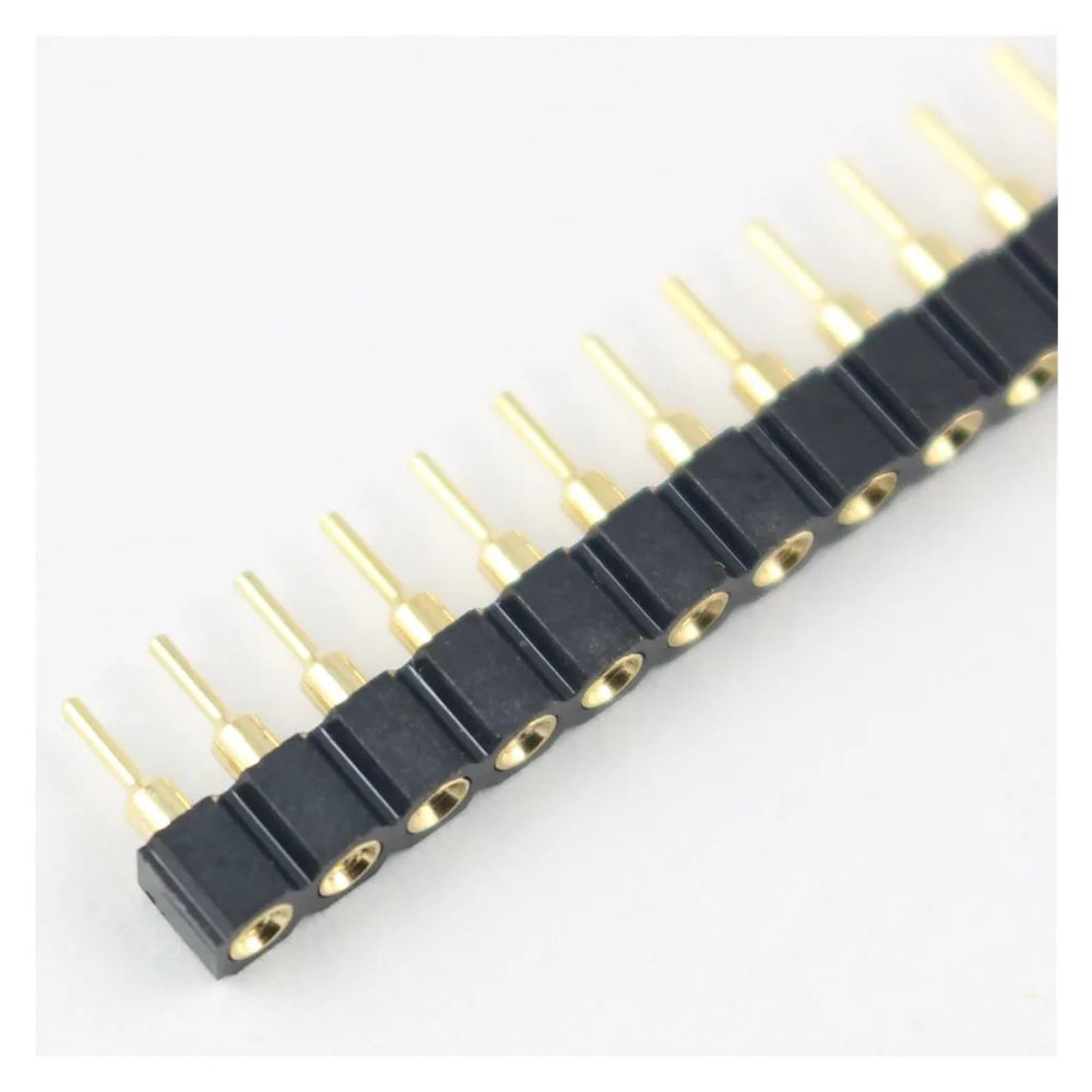 CTGFBUW 10pcs Gold Plated 2.54mm 40 Pin Female Single Header Strip