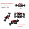 Akozon Magic Flexible Articulating Arm Dual Ballhead Camera Monitor Mount Bracket Aluminum Alloy 1/4 Inch Screws 360 Rotatable for Field Monitor LED Light Camera Cage Portable (Black) view 3