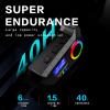 SENECESLI Motorcycle Helmet Headset with Color Ambient Lights, BT5.4 Wireless Motorcycle Earphone with FM Radio, Noise Reduction, Voice Assistant, IP65 Water Proof for All Helmets view 3