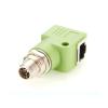 4-pin 8-Pole AXD encoded M12 to RJ45 Adapter Male/Female Connector Ethernet Profinet to M12 4-pin D encoded 8-pin A encoded (PCM-0664(X Code)) view 1
