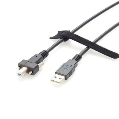 300CM PCM-S-0539 USB 2.0 Type A Male to USB Type B Male Adapter, with Screw-Lock Panel mounting USB Type B Extension Cable, Suitable for Industrial Cameras and Other Machine Vision Equipment.