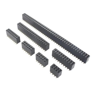 CTGFBUW 10pcs 2.54mm Pitch SMT SMD 2 * 4 2 * 5 2 * 6 2 * 8 2 * 10 2 * 20 2 * 40 Pin Female Header Strip Double Connector 8P 10P 12P 16P 20P 40P 80P(8Pin (2x4P))