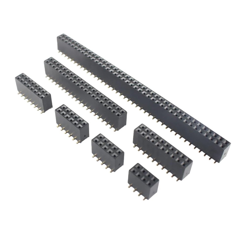 CTGFBUW 10pcs 2.54mm Pitch SMT SMD 2 * 4 2 * 5 2 * 6 2 * 8 2 * 10 2 * 20 2 * 40 Pin Female Header Strip Double Connector 8P 10P 12P 16P 20P 40P 80P(8Pin (2x4P))