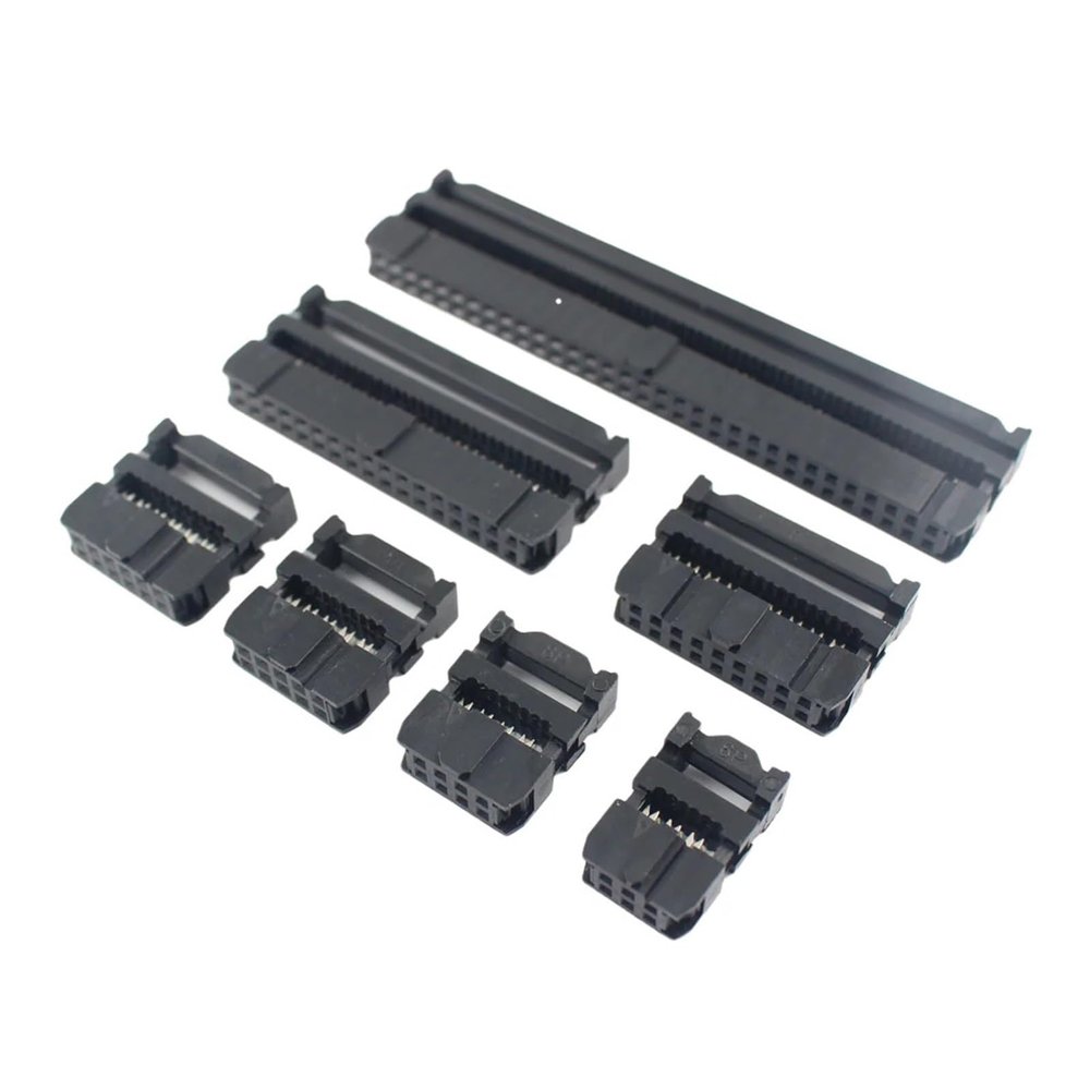 CTGFBUW 10pcs 2.54mm 6/810/12/14/16/18/20/24/26/30/34/40/44/50/64 Pin FC IDC Female Header Socket Connector for 1.27mm Pitch Flat Cable(30P)