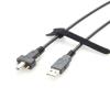 1.5M PCM-S-0539 USB 2.0 Type A Male to USB Type B Male Adapter, with Screw-Lock Panel mounting USB Type B Extension Cable, Suitable for Industrial Cameras and Other Machine Vision Equipment. view 1