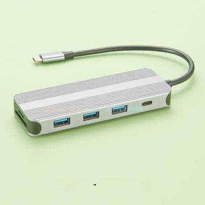 10-in-1 MST Docking Station hub Adapter, Supports DP1.4 8K 30Hz, HDMI 2.1, PD 100W, RJ45 1Gbps, 3 USB 3.0 5Gbps Ports, SD/TF Card Slots.