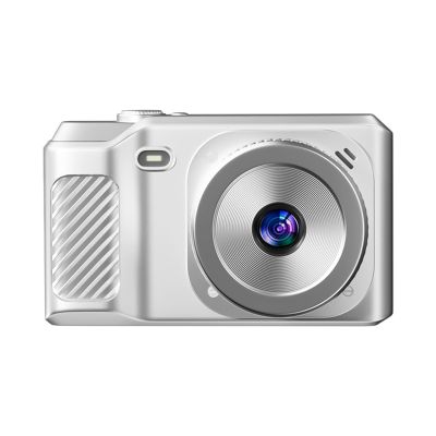 Akozon Digital Camera 1080P 56MP Portable Video Camera 8X Zoom Flash for Kids Students (Silver)