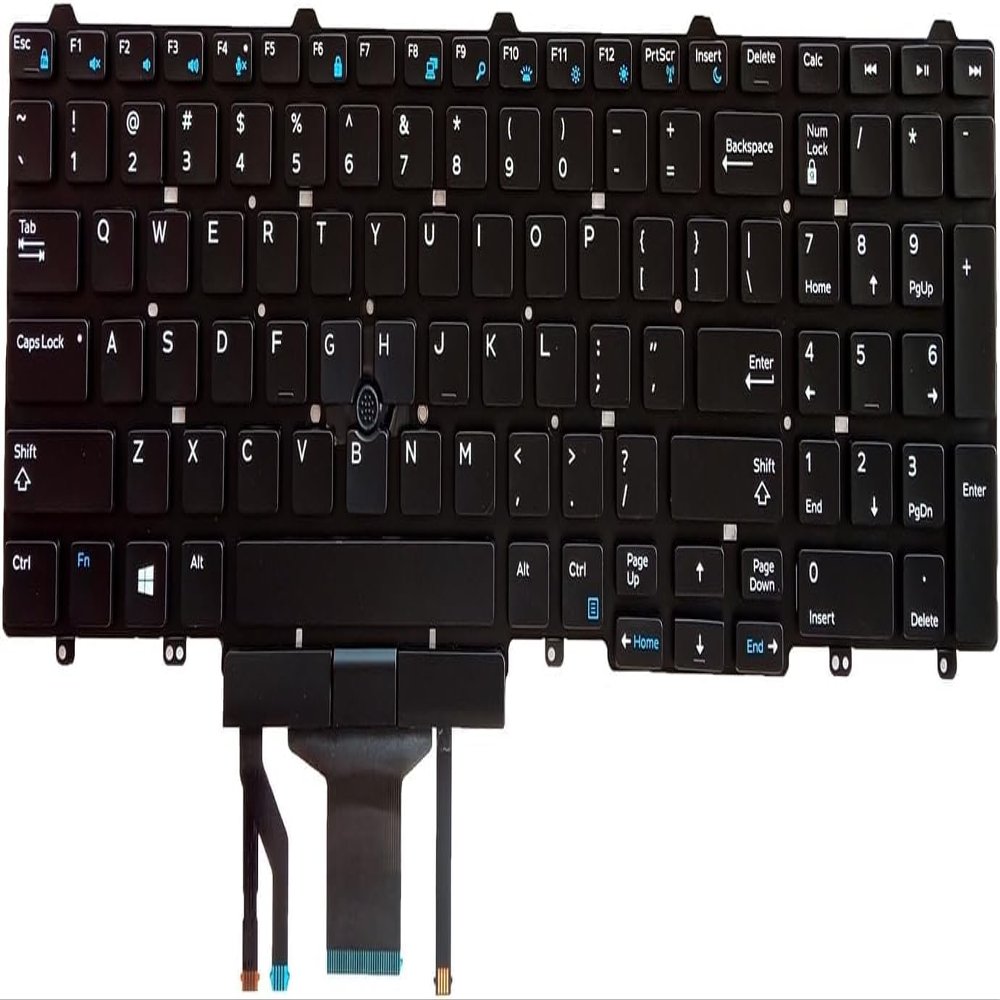 100% New 100% New Keyboard Backlight for Dell Latitude E5550 E5570 5580 5590 5591, Precision 3510 3520 7510 7520 7710 7720 Series with Pointer US Layout Keyboard