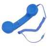 Aramox Wired Telephone Handsets, Retro Design with 3.5mm Jack Plug, 9ft Spiral Cable for Smartphones and Computers, Ideal for Office Home Call Centers (Blue) view 2