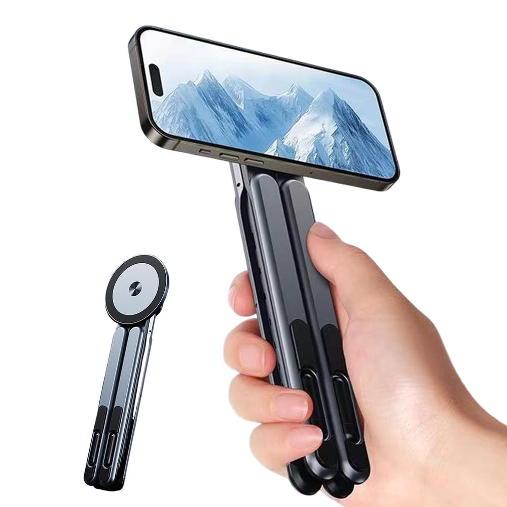 Alloy Stand Magnetic Holder, Phone Mount, Tablet Support | Adjustable -Device Platforms, Portable Aluminum Module for Users Positioning Laptops Mobiles During Work Setups Across Varied Environm