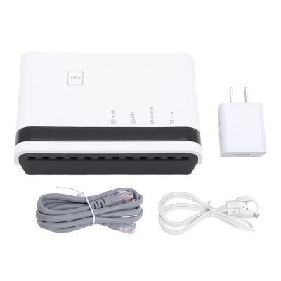 POENVFPO USB Print Server 4 Port, 10/100Mbps LAN and 2.4G Wireless Printer Sharing Hub for Home Office Network (US Plug)