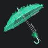 Acouto Bridal Lace Umbrella Wedding Parties Dancing Photography Prop - Vintage Lace Parasol Bridal Shower, Tea Party, Costume Accessory (Green) view 2