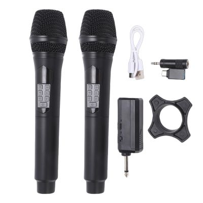 Luqeeg Wireless Handheld Karaoke Microphone, Handheld Cordless Dynamic Mic System with Multiple Sound Effects Voice Changes 2.4G Bluetooth System for Live Streaming Singing Wedding