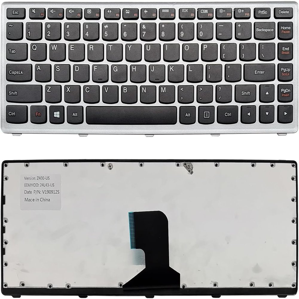 100% New 100% New Keyboard No Backlit Compatible with Lenovo IdeaPad Z400 Z400A P400 US Layout
