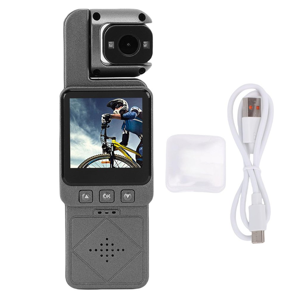RiToEasysports Action Camera, HD Handheld Portable Pocket Biking Video Recorder Sports Action Riding Motion Cam for Vlog Recording (64G)
