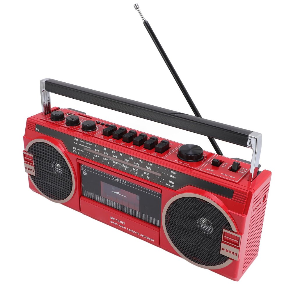 LAISANIM Retro Cassette Player, Portable AM FM SW Radio Stereo, Casette Tape Player Recorder with Earphone Jack (US Plug)