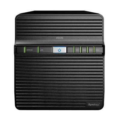 Synology DiskStation DS420j NAS Server with 1.4GHz CPU, 1GB Memory, 8TB SSD Storage, 1 x 1GbE LAN Port, DSM Operating System