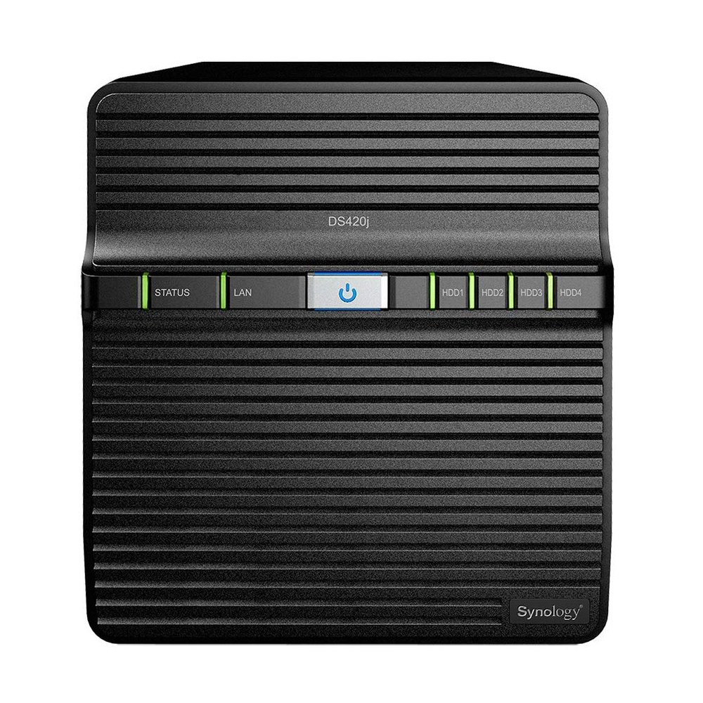 Synology DiskStation DS420j NAS Server with 1.4GHz CPU, 1GB Memory, 8TB SSD Storage, 1 x 1GbE LAN Port, DSM Operating System