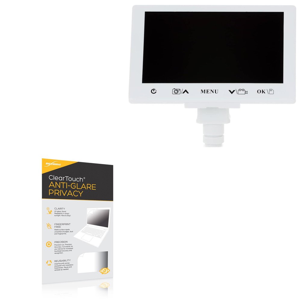 BoxWave Screen Protector Compatible With AmScope HDC107-23 (6.8 in) - ClearTouch Anti-Glare Privacy (2-Pack), Privacy Screen Protector Flexible Film Anti-Glare