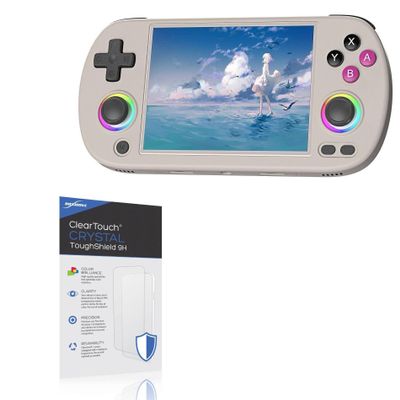 BoxWave Screen Protector Compatible With Anbernic RG40XX H Retro Gaming Console (4.0 in) - ClearTouch Crystal ToughShield 9H (2-Pack), Clear 9H Tough Flexible Film Screen Protector