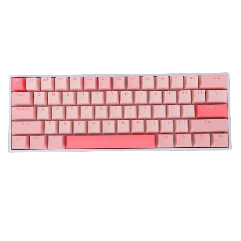 Dpofirs 61 Key Wireless RGB Mechanical Keyboard | 3 Mode Connection, Hot Swappable Blue Switches & 16M Color Backlight (Pink)