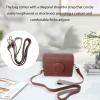 GOWENIC Camera Case for Photographers, Water Proof PU Leather Retro Crossbody Camera Bag with Diagonal Shoulder Strap for DSLR/SLR/Mirrorless view 3