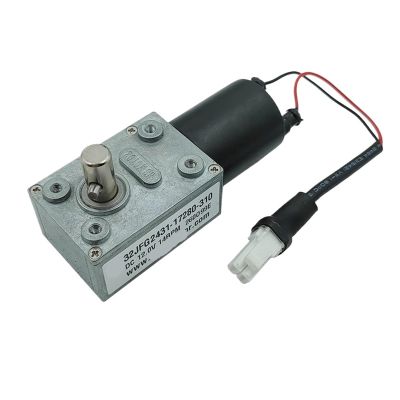 32MM 7-Type 370 Turbo Worm Metal Gear Electronic Starter DC 6V-12V 14RPM Slow Speed Large Torque Reduction DIY Turntable Toy Motor Drivers