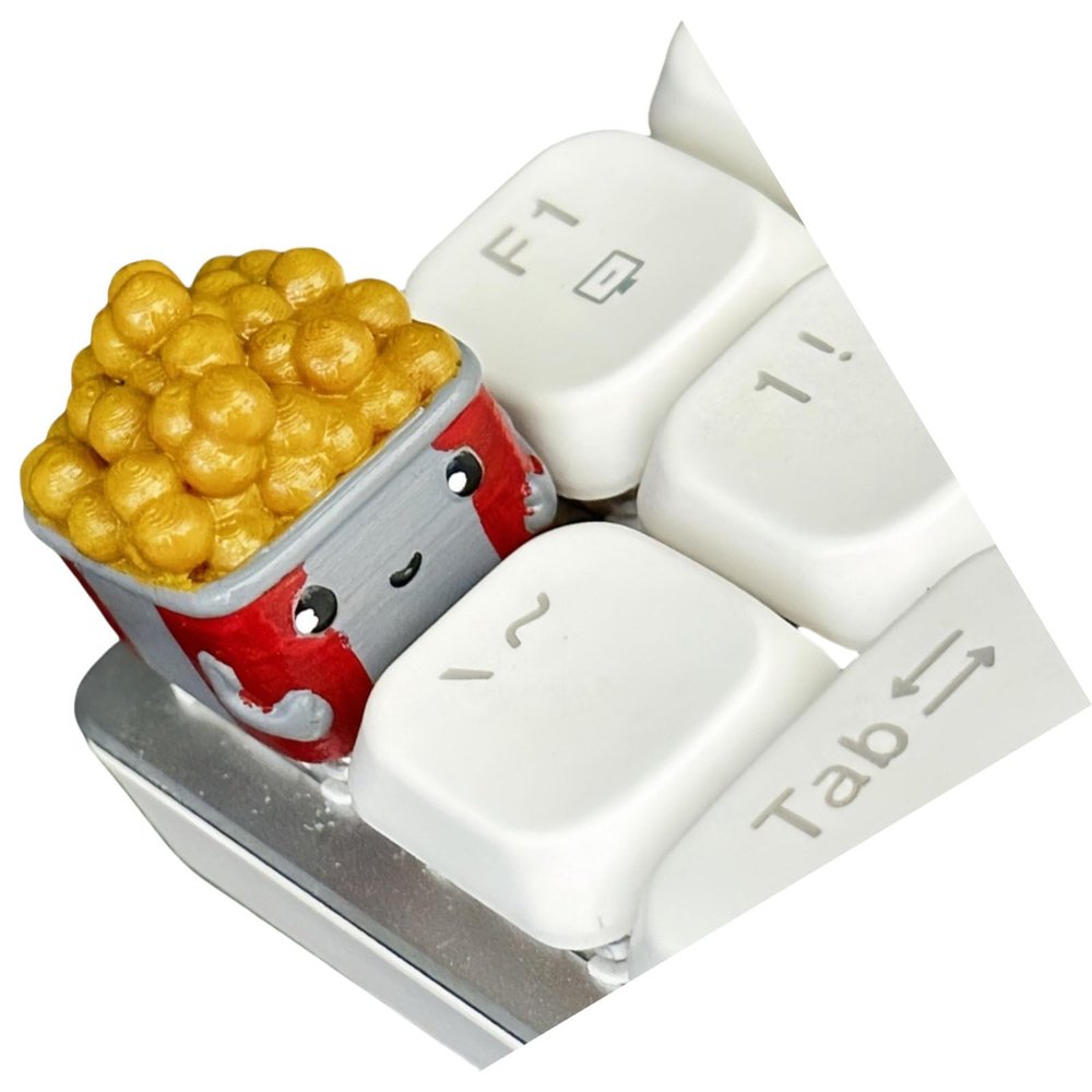 Vryxq Food Shape Keycaps Printed Food Theme Designs Smooth Surfaces for Mechanical Computer Keyboard Accessories Keycap Unique Resin Keycaps for Gaming Keyboard