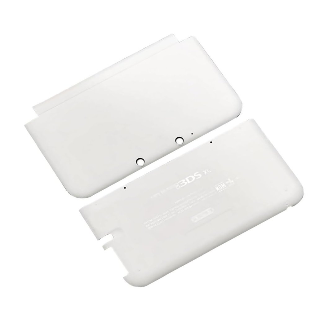 For Old Big 3DS XL/LL 3DSLL Handheld Console, Outer A/E Face Top/Bottom Faceplate CoverplateWhite 3DSXL Extra Housing Case Shells Cover Plates Replacement 2 PCS